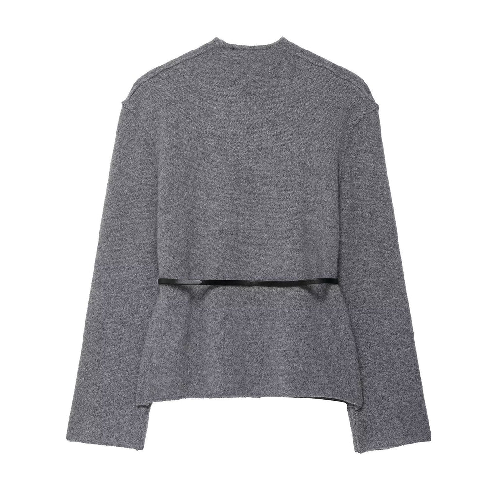V-neck with waistband jacket