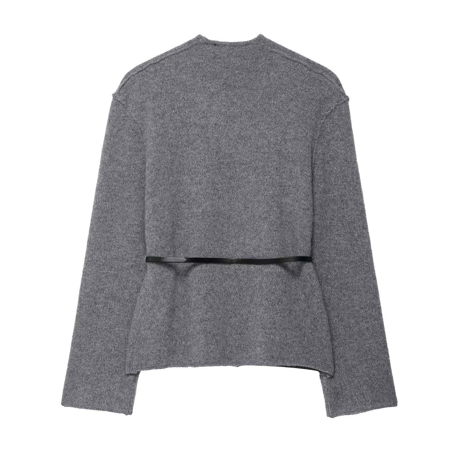 V-neck with waistband jacket