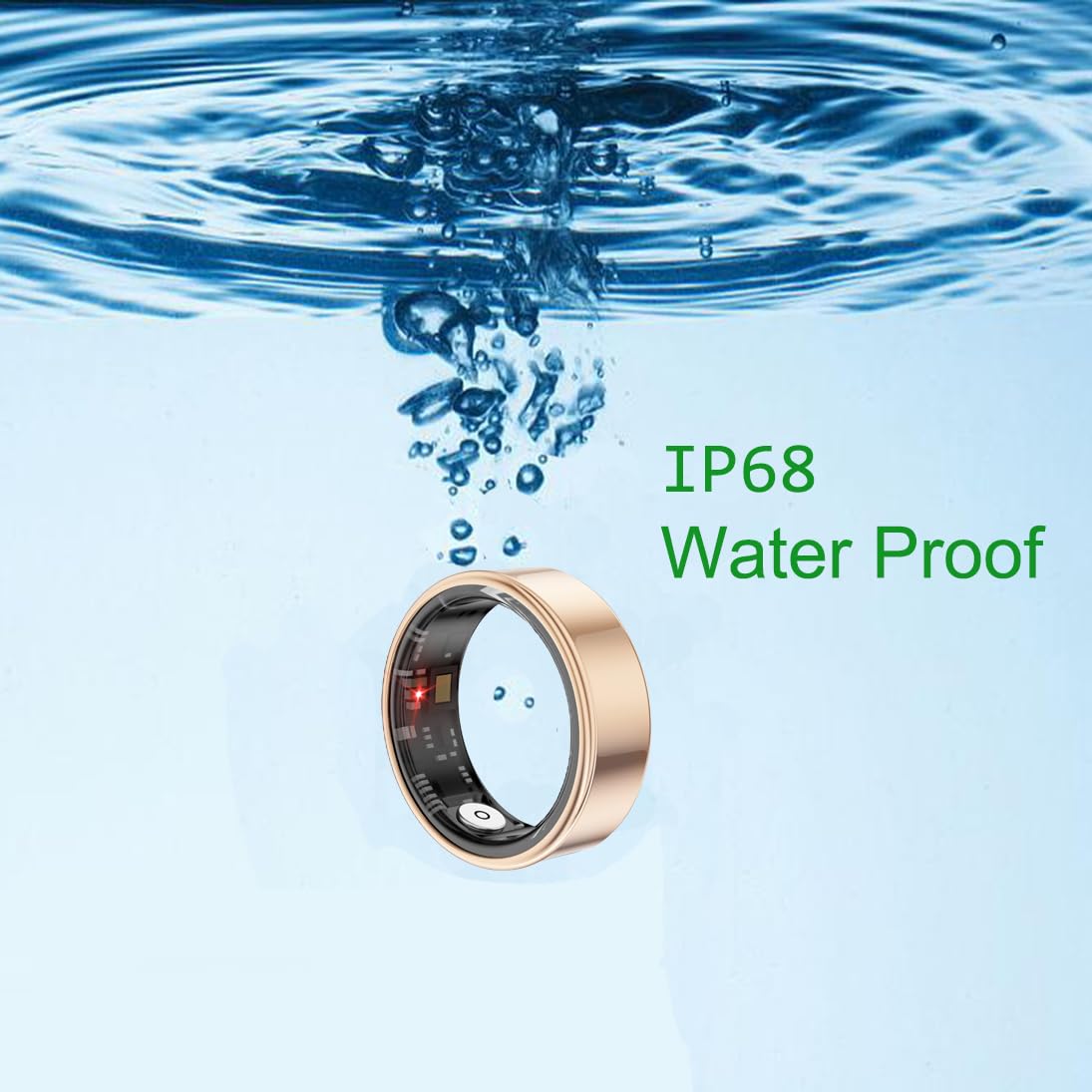 Smart Ring Health Tracker Smart Ring For Men And Women,IP68 Waterproof Level Bluetooth