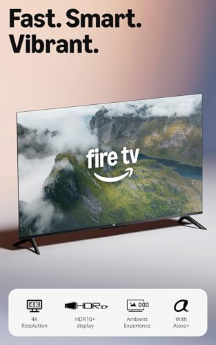 Amazon Fire TV 50" 4-Series (newest model), 4K Ultra HD smart TV with Alexa Remote, HDR10+, fast processor, Dolby Audio, Ambient Experience, free and live TV