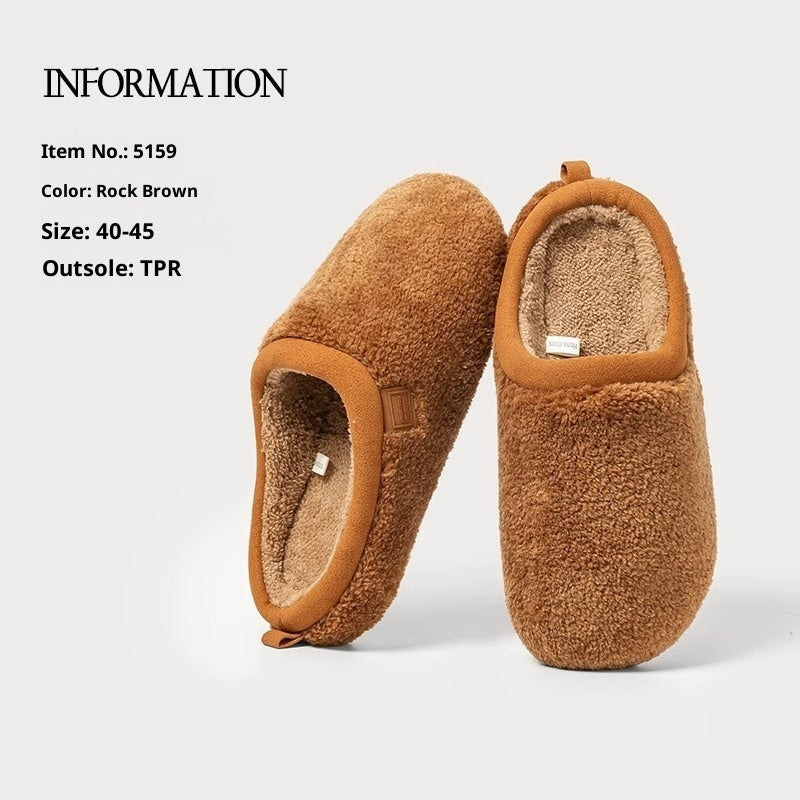 Home Indoor Non-slip Warm Velvet Cotton Slippers Women's