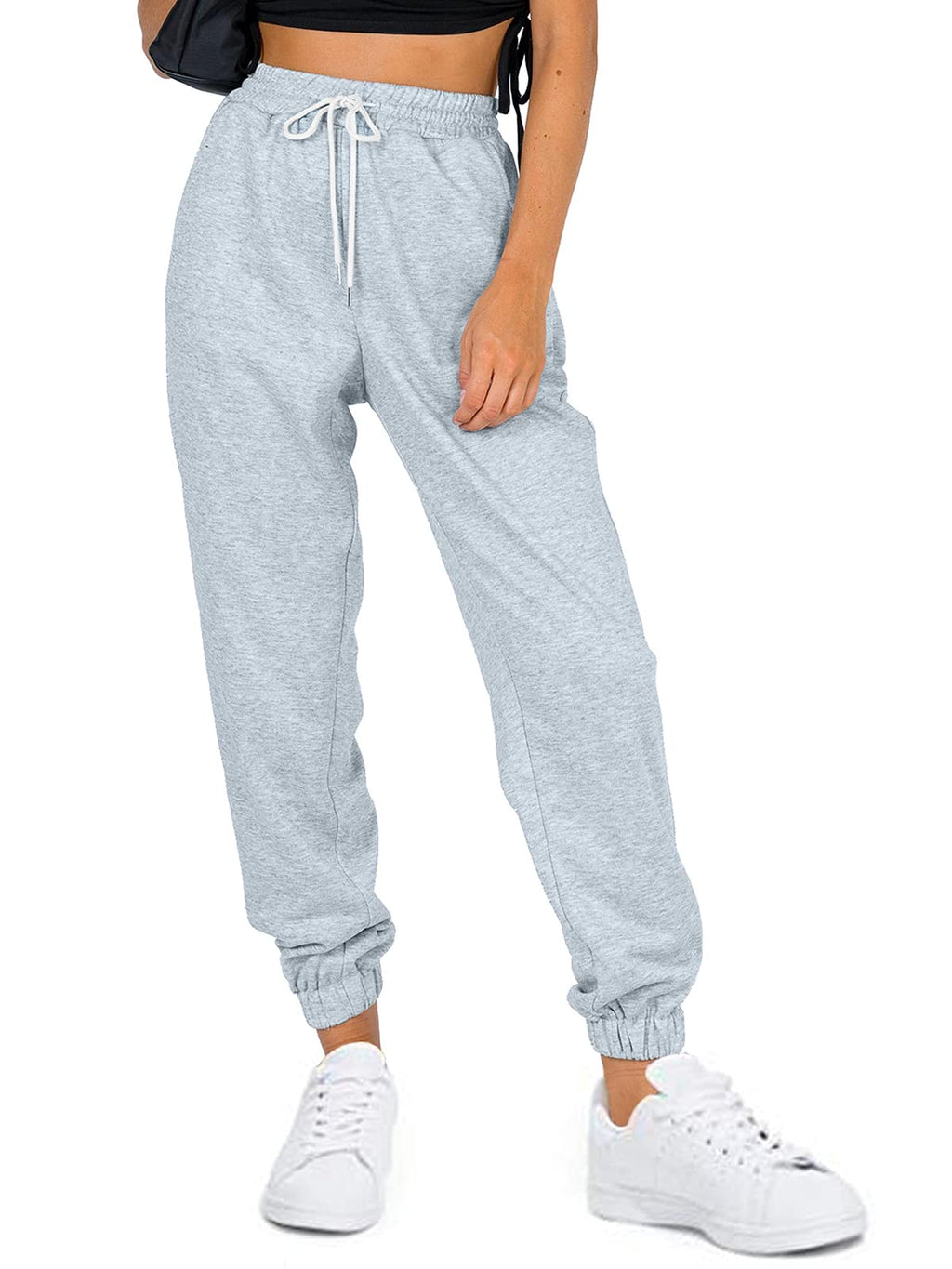 AUTOMET Women's Cinch Bottom Sweatpants Athletic Joggers Lounge Pants