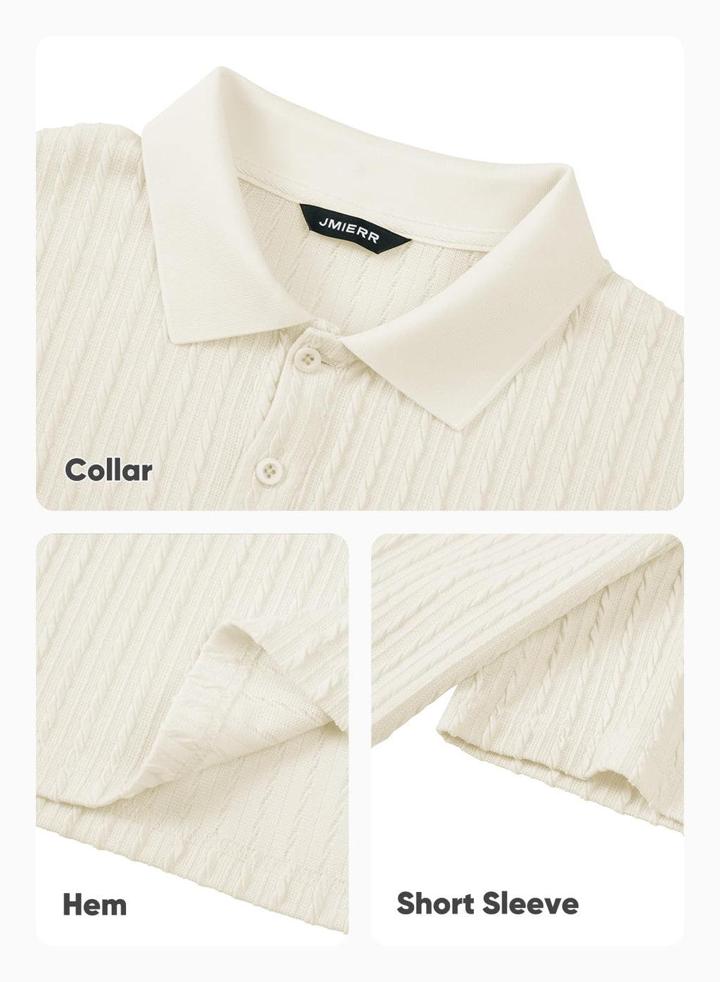 JMIERR Polo Shirts for Men Loose Classic Short Sleeve Stretchy (SM- 3XL)