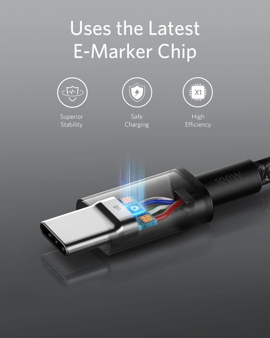 Anker USB C to USB C Cable, 2-Pack 3.3 FT (1 m) Type C 100W Fast Charging Cable for iPhone 17 Series, MacBook Pro 2020, Pixel, and More (Black, Not for Video Output)