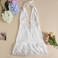 Lace cake backless dress