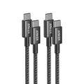 Anker USB C to USB C Cable, 2-Pack 3.3 FT (1 m) Type C 100W Fast Charging Cable for iPhone 17 Series, MacBook Pro 2020, Pixel, and More (Black, Not for Video Output)
