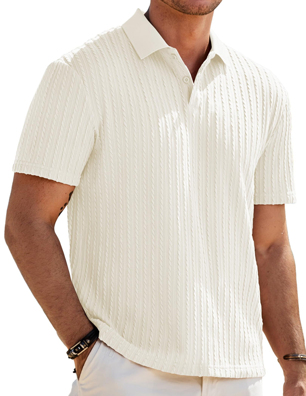 JMIERR Polo Shirts for Men Loose Classic Short Sleeve Stretchy (SM- 3XL)
