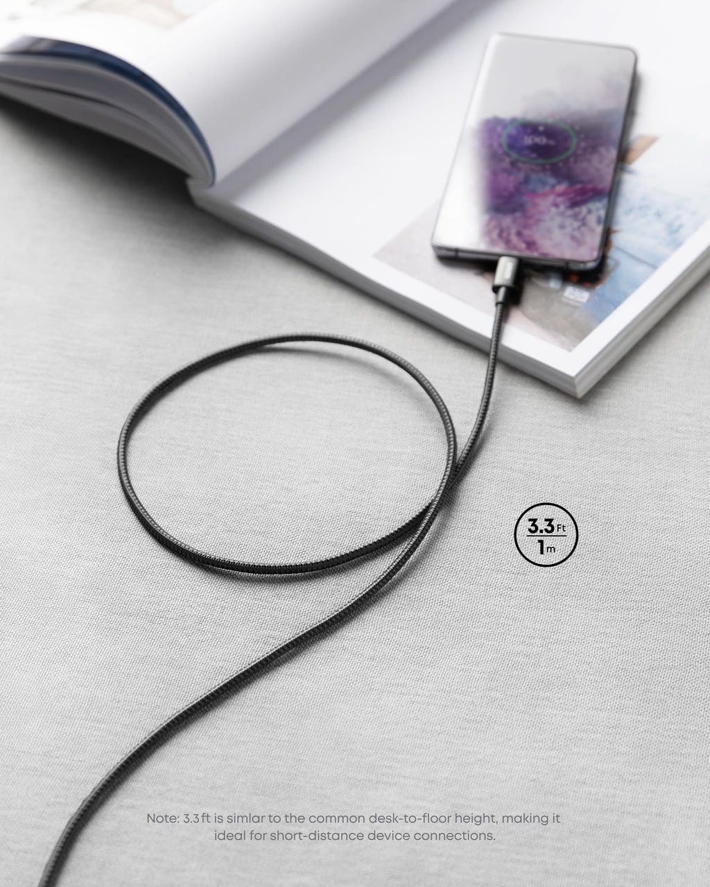 Anker USB C to USB C Cable, 2-Pack 3.3 FT (1 m) Type C 100W Fast Charging Cable for iPhone 17 Series, MacBook Pro 2020, Pixel, and More (Black, Not for Video Output)