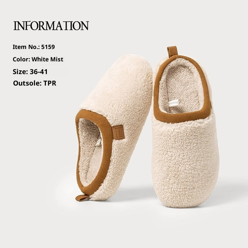 Home Indoor Non-slip Warm Velvet Cotton Slippers Women's