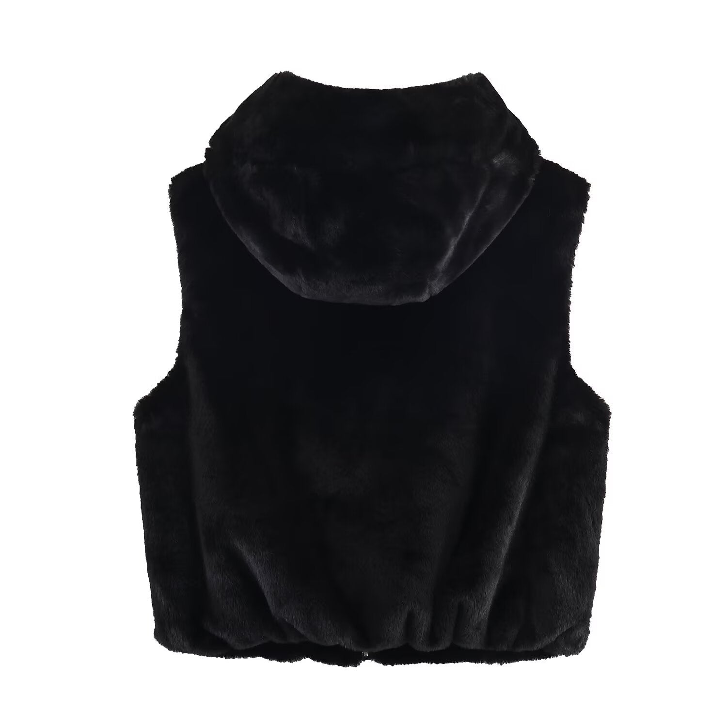 Hooded Faux Fur Vest