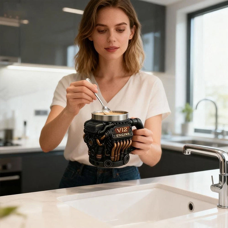 Engine Mug | Stainless Steel Coffee Cup