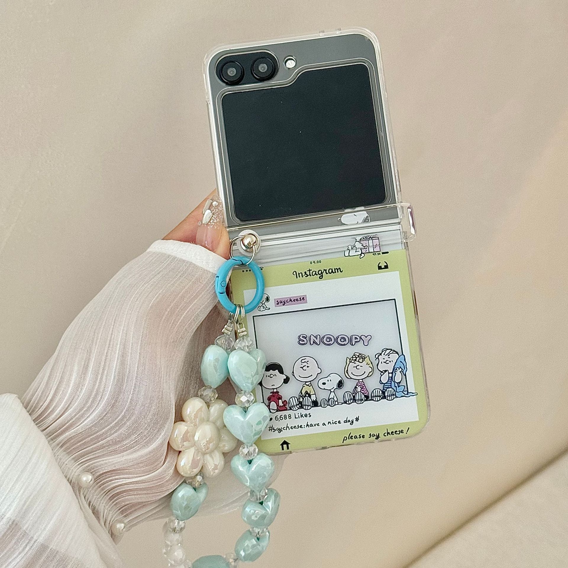 Cartoon Snoopy Samsung Suitable For Zflip7 Phone Case