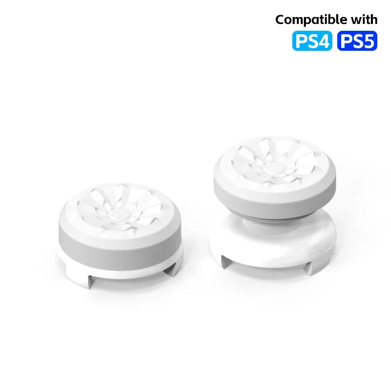 2-Pack Thumb Stick Grips with High/Low Caps for PS4/PS5/Xbox Controller Hand Grip Extenders