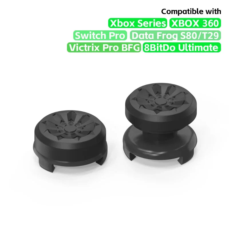 2-Pack Thumb Stick Grips with High/Low Caps for PS4/PS5/Xbox Controller Hand Grip Extenders
