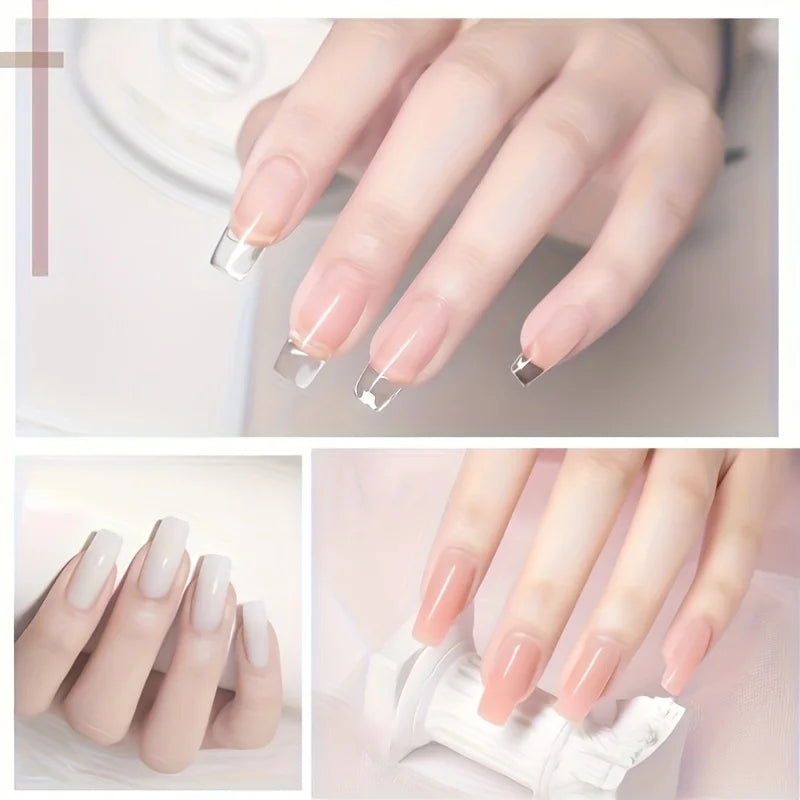 22pcs Poly Nails Gel 0.51oz Clear Poly Gel Builder Natural Looking And Long-Lasting, Trendy Nail Art Design Salon Professional